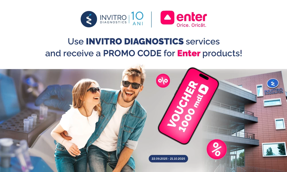 🎉 A gift of 1000 lei, with warmth from Invitro and Enter!