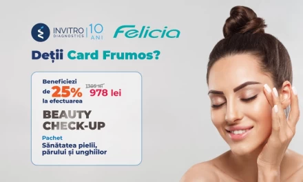 With the Card Frumos, you get a 25% discount on the Beauty Check-Up, with the test package for Skin, Hair, and Nail Health!