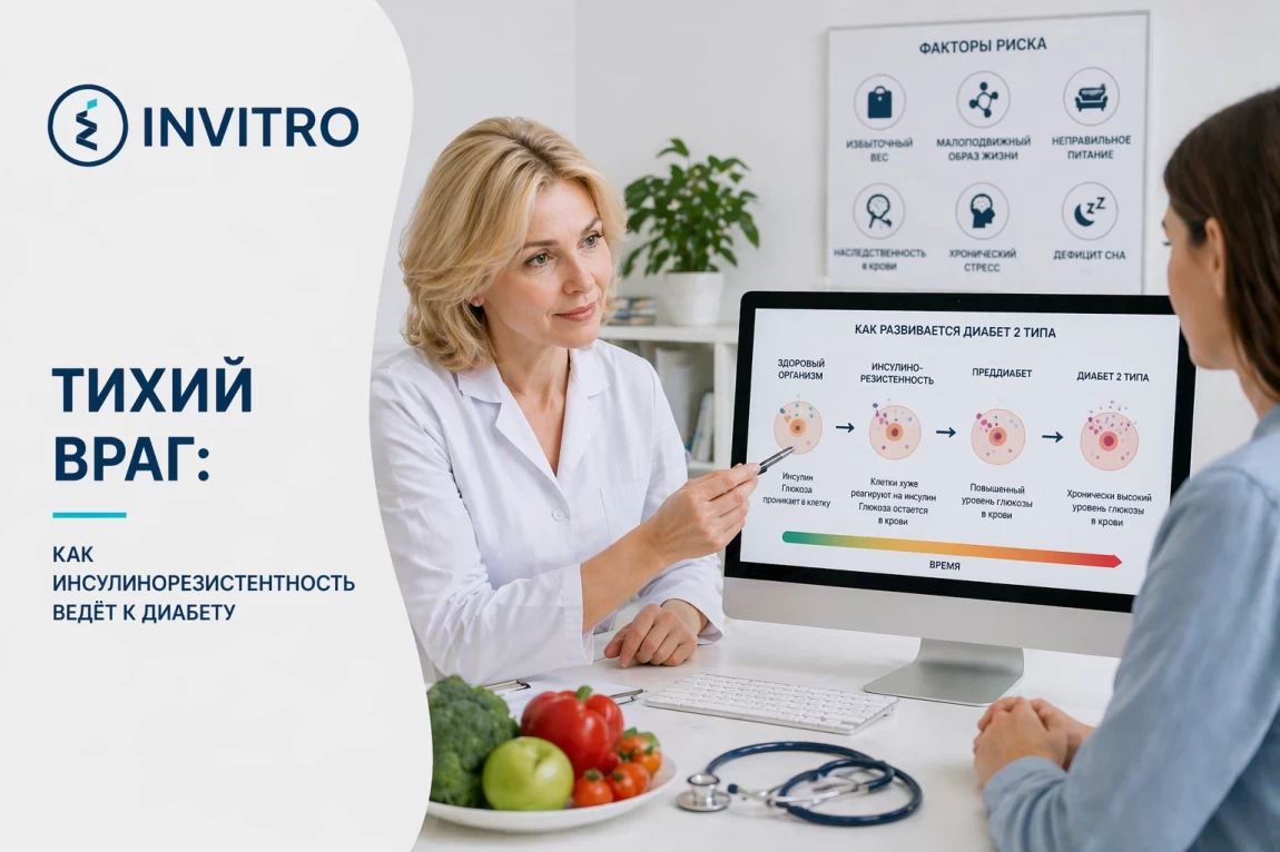 Тихий враг: как инсулинорезистентность ведёт к диабету